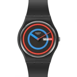 Swatch Silikonarmband-Circling Black - SO28B706