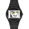 Swatch Silikonarmband-Mickey Blanc Sur Noir - SUOZ337
