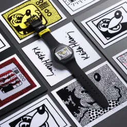 Swatch Silikonarmband-Mickey Blanc Sur Noir - SUOZ337