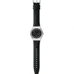 Swatch Lederarmband-Petite Seconde Black - SY23S400