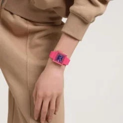 Swatch Silikonarmband-Squarely Berry - SO34R700