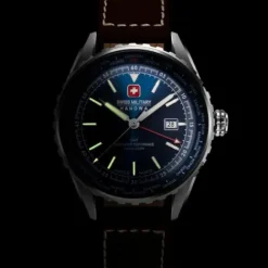 Swiss Military Hanowa Lederarmband-Afterburn GMT - SMWGB0003202