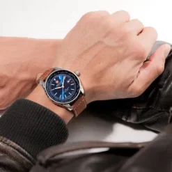 Swiss Military Hanowa Lederarmband-Afterburn GMT - SMWGB0003202