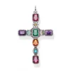 Thomas Sabo Anhänger-Anhänger Kreuz Farbige Steine - PE859-294-7