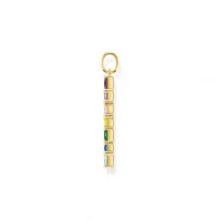 Thomas Sabo (Kette mit) Kreuz-Anhänger Kreuz mit Bunten Steinen Vergoldet - PE939-996-7