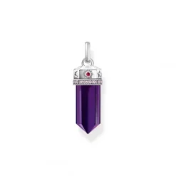 Thomas Sabo Anhänger-Anhänger mit facettierten imitierten Amethyst Silber geschwärzt - PE955-640-13