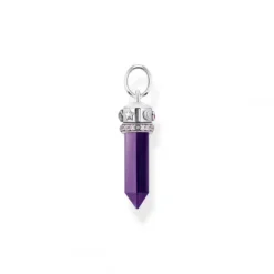 Thomas Sabo Anhänger-Anhänger mit facettierten imitierten Amethyst Silber geschwärzt - PE955-640-13