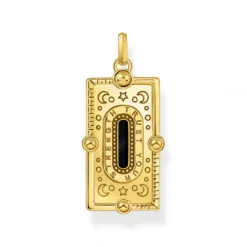 Thomas Sabo Anhänger-Anhänger Schlange mit schwarzer Kaltemaille und bunten Steinen vergoldet - PE958-565-7