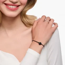 Thomas Sabo Armbänder-Armband Karma Secret mit Schwarzem Obsidian Bead Mattiert - A2101-172-11-L22V