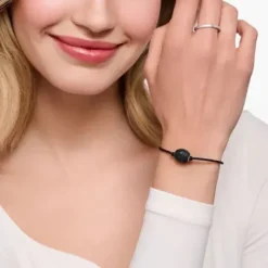 Thomas Sabo Armbänder-Armband Karma Secret mit Schwarzem Obsidian Bead Mattiert - A2109-172-11-L22V