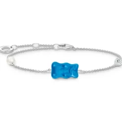 Thomas Sabo Armbänder-Armband mit blauem Goldbären Perle und Stein Silber - A2151-052-1-L19V