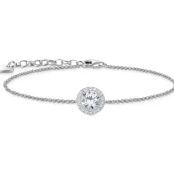 Thomas Sabo Armbänder-Armband mit Halo Anhänger und weissen Steinen Silber - A2166-051-14-L19V