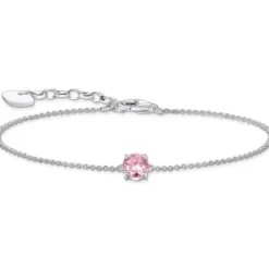 Thomas Sabo Armbänder-Armband mit pinkfarbenem Zirkonia Anhänger Silber - A2156-051-9-L19V