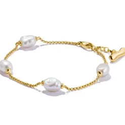 Thomas Sabo Armbänder-Armband mit Perlen Natural Beauty vergoldet - A2189-430-14-L19V