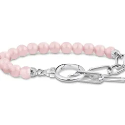 Thomas Sabo Armbänder-Armband mit rosa Beads und Gliederelementen Silber - A2134-035-9-L19V