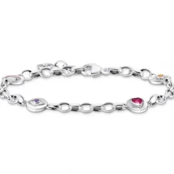 Thomas Sabo Armbänder-Armband mit symbolischen Mond Auge Herz und Sonne Silber geschwärzt - A2138-640-7-L19V