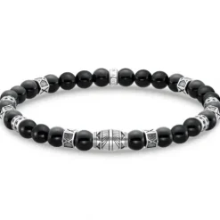 Thomas Sabo Armbänder-Armband mit Schwarzen Onyx Beads Silber - A2087-507-11
