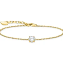 Thomas Sabo Armbänder-Armband mit weissem Zirkonia Anhänger vergoldet - A2156-414-14-L19V