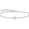 Thomas Sabo (Kette mit) Herz-Armband mit weissem Zirkonia Herz Silber - A2157-051-14-L19V