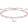 Thomas Sabo (Kette mit) Herz-Armband Rosa Perlen Mit Herz - A1985-813-9-L20V