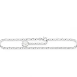 Thomas Sabo Fusskette-Charm Fusskette mit Schimmernden Weissem Kaltemaille Silber - X2090-007-21