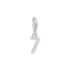Thomas Sabo Charms/Beads-Charm-Anhänger Zahl 7 mit weissen Steinen Silber - 2131-051-21