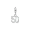 Thomas Sabo Charms/Beads-Charm-Anhänger Zahl 50 mit weissen Steinen Silber - 2138-051-21