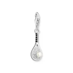 Thomas Sabo Charms/Beads-Charm-Anhänger Tennisschläger mit weisser Perle Silber - 2173-158-21