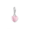 Thomas Sabo (Kette mit) Herz-Charm-Anhänger Pinkes Herz Silber - 1993-007-9