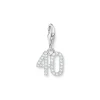Thomas Sabo Charms/Beads-Charm-Anhänger Zahl 40 mit weissen Steinen Silber - 2137-051-21