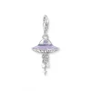 Thomas Sabo Charms/Beads-Charm-Anhänger Ufo mit bunten Steinen und Kaltemaille Silber geschwärzt - 2045-691-7