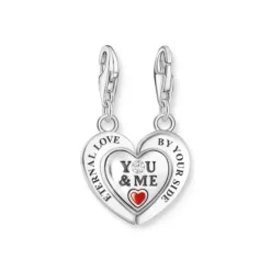 Thomas Sabo (Kette mit) Herz-Charm-Anhänger YOU & Me Herz Silber - 2108-691-21