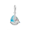 Thomas Sabo Charms/Beads-Charm-Anhänger Türkises Segelboot Silber - 1927-340-7