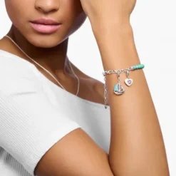 Thomas Sabo Charms/Beads-Charm-Anhänger Türkises Segelboot Silber - 1927-340-7