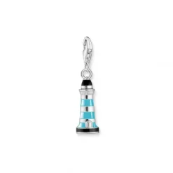 Thomas Sabo Charms/Beads-Charm-Anhänger Türkiser Leuchtturm Silber - 1995-007-7