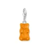 Thomas Sabo Charms/Beads-Charm-Goldbären-Anhänger in Orange Silber - 2185-017-8