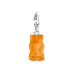 Thomas Sabo Charms/Beads-Charm-Goldbären-Anhänger in Orange Silber - 2185-017-8