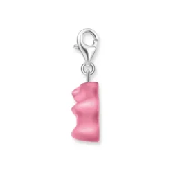 Thomas Sabo Charms/Beads-Charm-Goldbären-Anhänger in Pink Silber - 2193-017-9