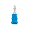 Thomas Sabo Charms/Beads-Charm-Goldbären-Anhänger in Blau Silber - 2181-017-1