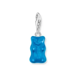 Thomas Sabo Charms/Beads-Charm-Goldbären-Anhänger in Blau Silber - 2181-017-1