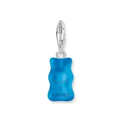 Thomas Sabo Charms/Beads-Charm-Goldbären-Anhänger in Blau Silber - 2181-017-1