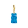Thomas Sabo Charms/Beads-Charm-Goldbären-Anhänger in Blau vergoldet - 2182-413-1