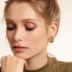 Thomas Sabo Ohrringe-Creolen Chunky klein vergoldet - CR635-413-39