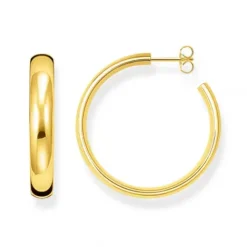 Thomas Sabo Ohrringe-Creolen Chunky mittelgross vergoldet - CR640-413-39