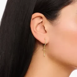 Thomas Sabo Ohrringe-Creolen mit Anhänger Tempting Romance vergoldet - CR750-995-7