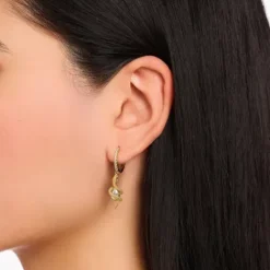 Thomas Sabo Ohrringe-Creolen mit Anhänger Tempting Romance vergoldet - CR750-995-7