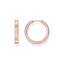 Thomas Sabo Ohrringe-Creolen mit Weissen Steinen Verroségoldet - CR715-416-14