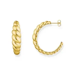 Thomas Sabo Ohrringe-Creolen organische Formen vergoldet - CR758-413-39
