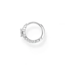 Thomas Sabo Ohrringe-Einzel Creole mit Weissen Steinen Silber - CR691-051-14