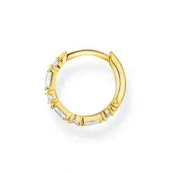 Thomas Sabo Ohrringe-Einzel Creole Weisse Steine Gold - CR666-414-14